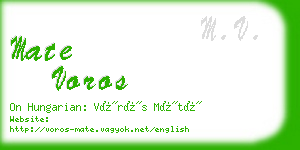 mate voros business card